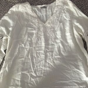 White rose and thyme blouse